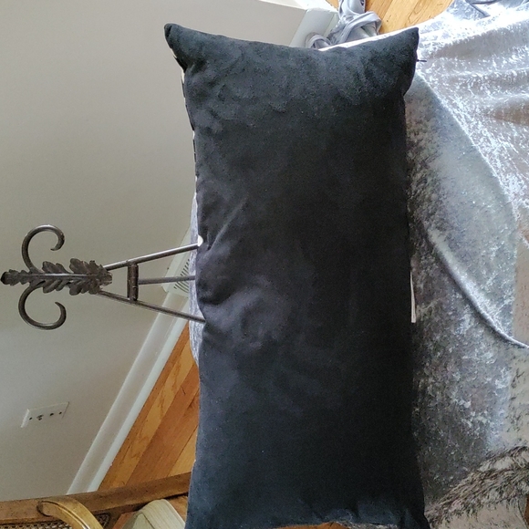 Zebra stripe pillow.cream, black. - Picture 2 of 3